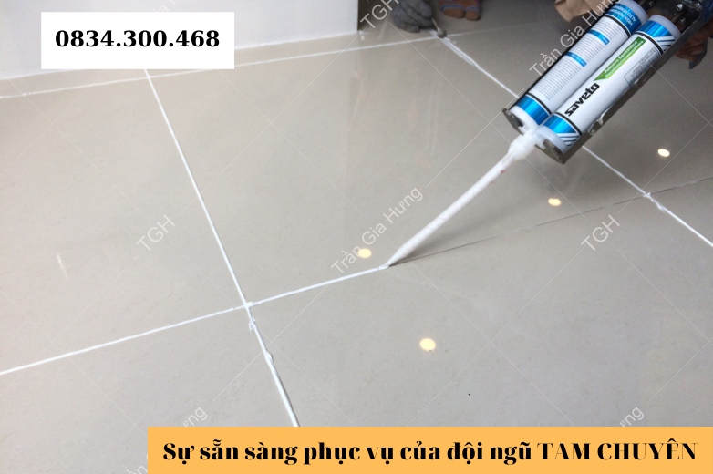 Cách chà ron gạch gốc Epoxy